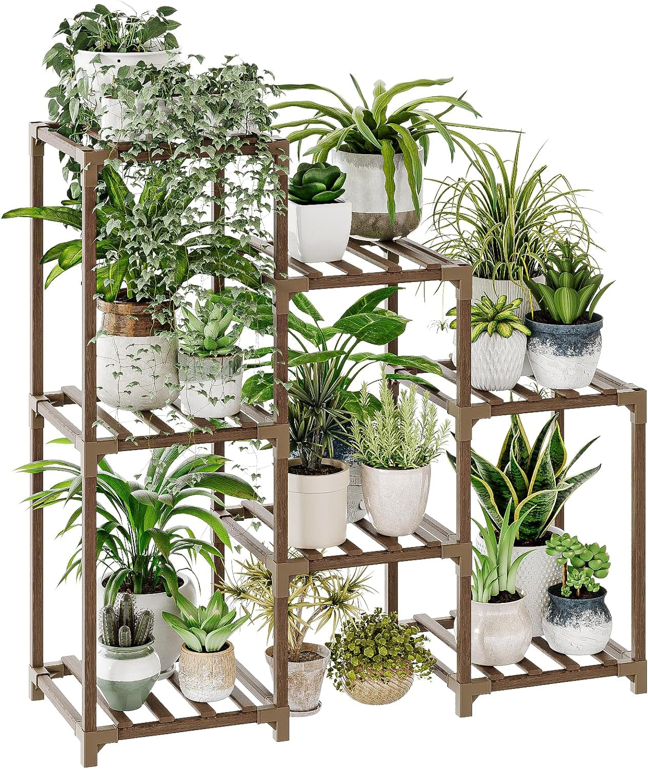 Stylish 3-Tier Indoor & Outdoor Wood Plant Stand - Perfect for Boho Home Decor and Gardening!
