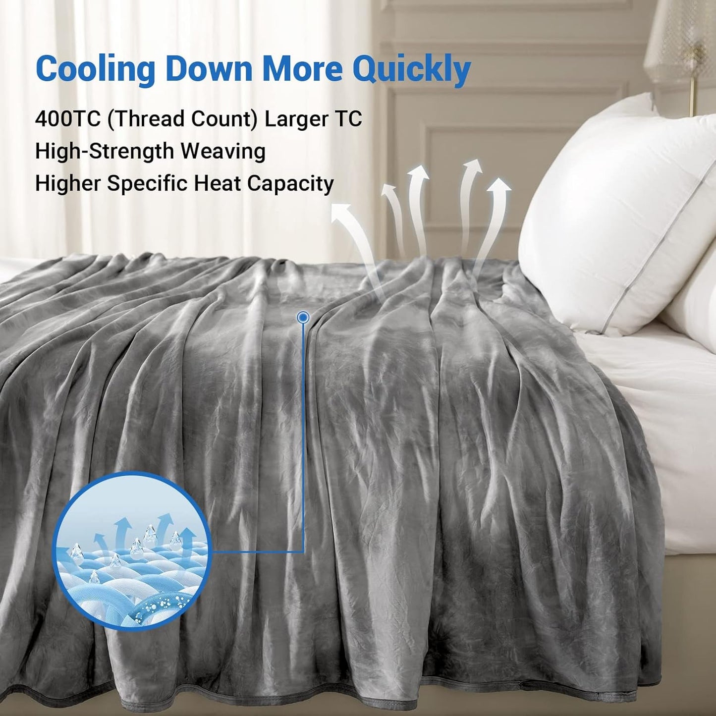 Tie Dye Cooling Throw Blanket - Stay Cool & Comfortable All Night, Perfect for Hot Sleepers (50"X70")