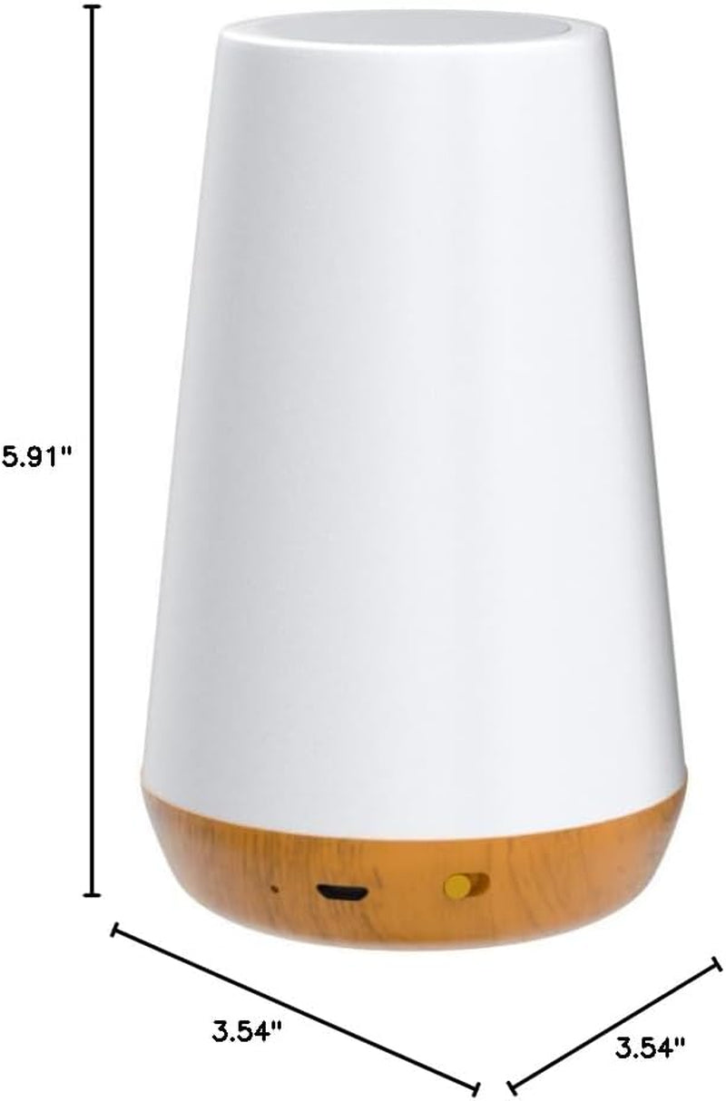 Dimmable Touch Night Light - Portable Bedside Lamp with 5 Brightness Levels & 13 RGB Colors for Nursery, Bedroom & Bathroom