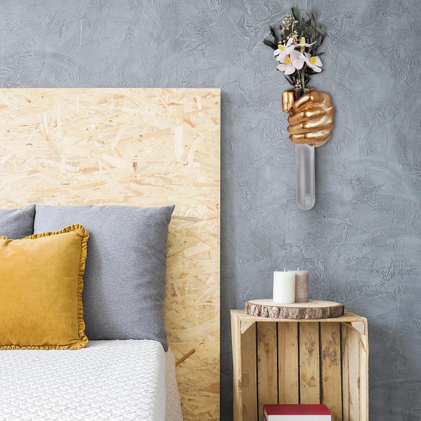 Stunning Gold Wall Sculptures with Hand Vases - Unique Modern Art for Your Home Decor
