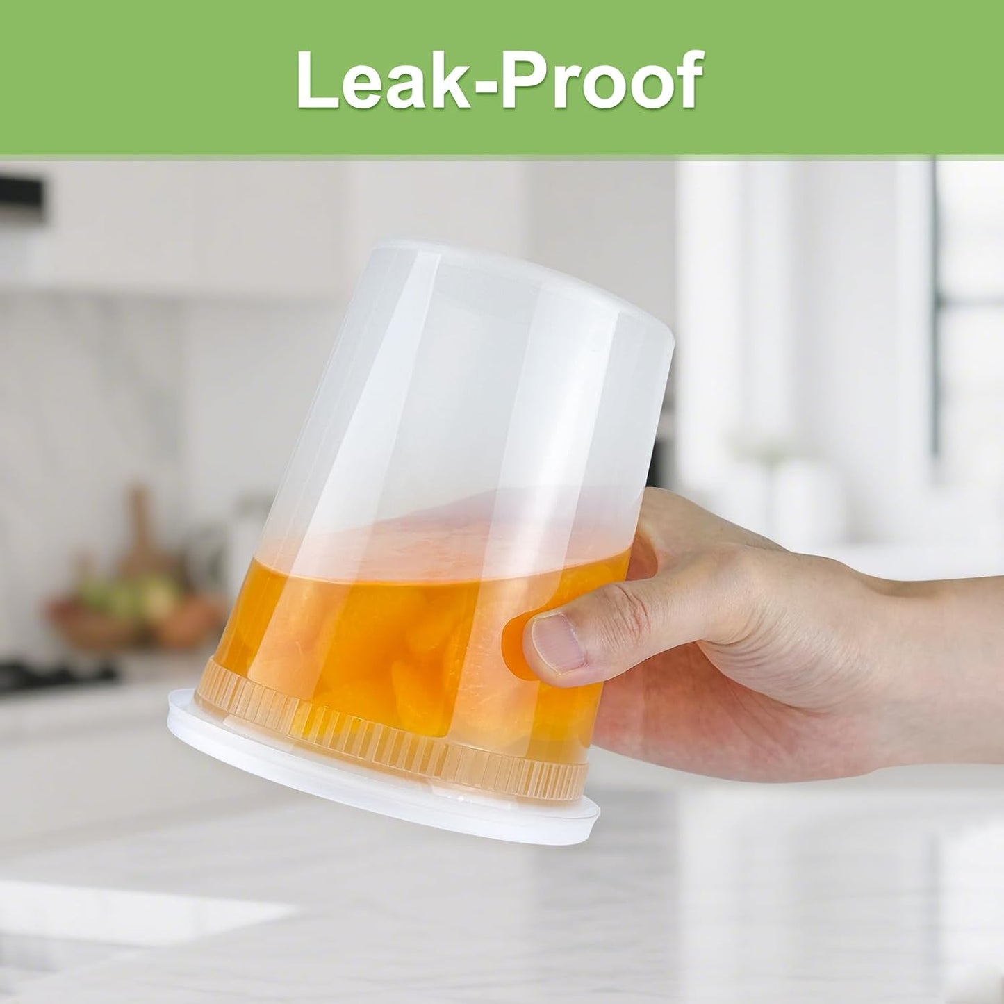 60 Sets of Leak-Proof Deli Containers with Lids - 120-Piece Airtight Food Storage Solution (32/16/8 Oz) - BPA Free, Microwave, Freezer & Dishwasher Safe