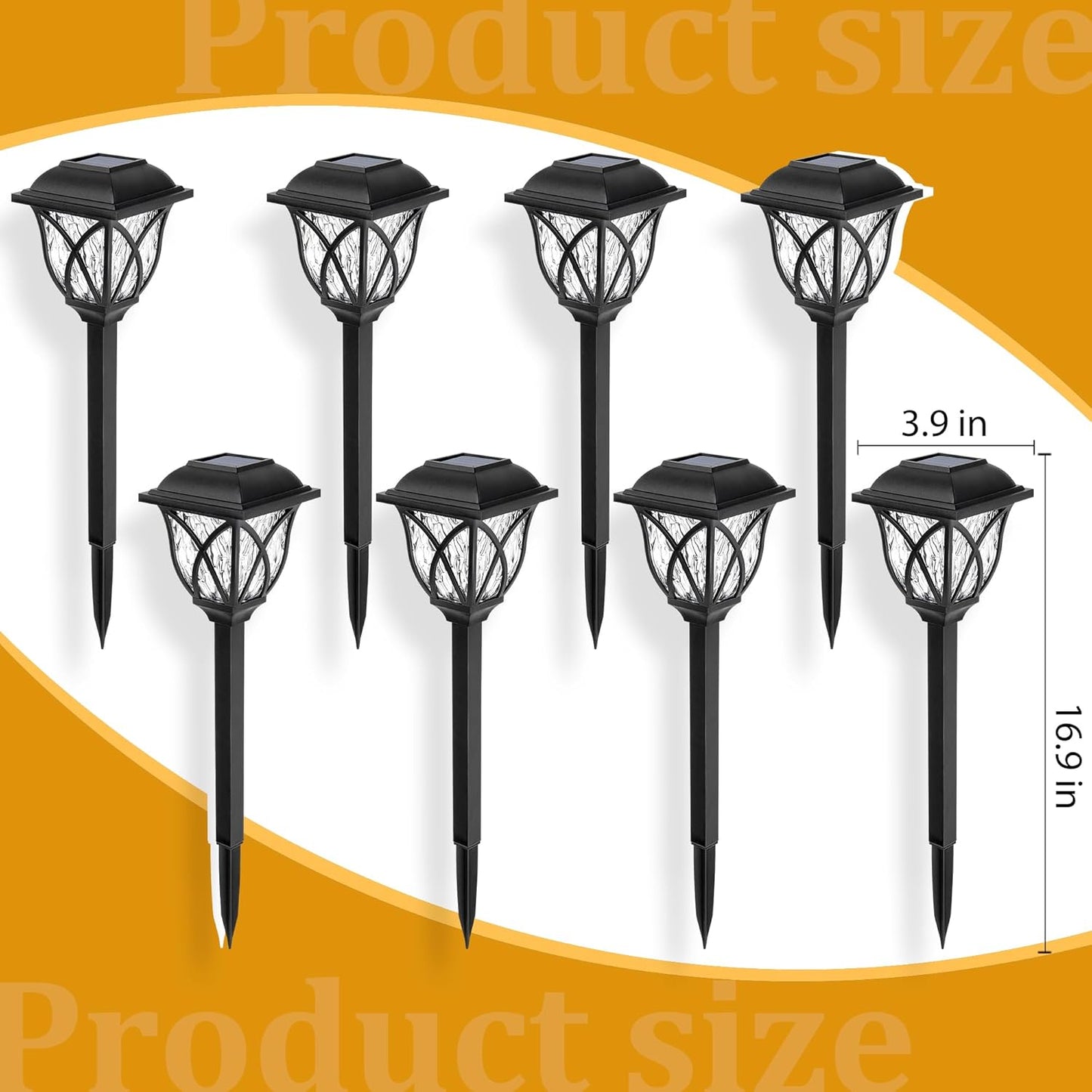 Illuminate Your Outdoors with 6 Pack Solar Garden Lights - Waterproof LED Decor for Yard, Patio, and Walkway (Warm White)