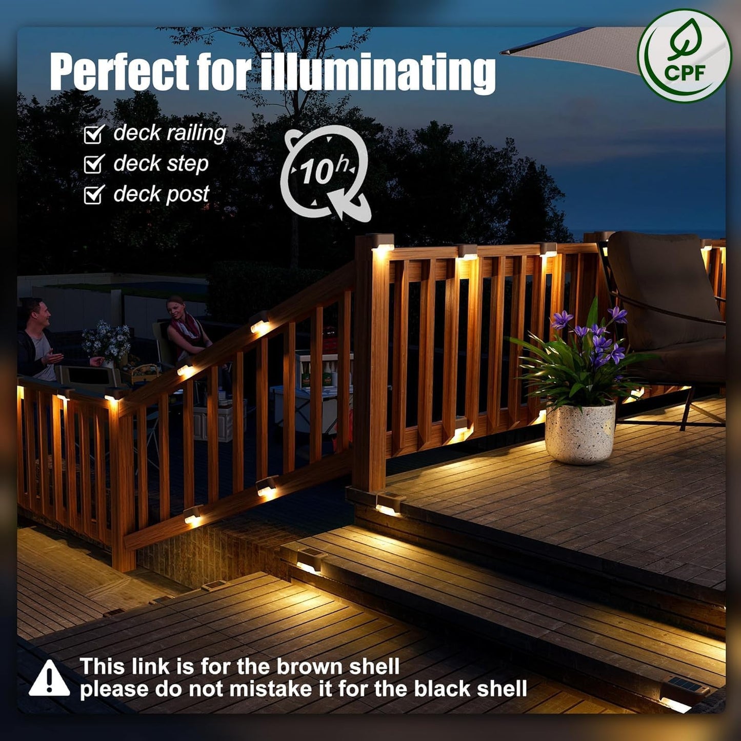 Illuminate Your Outdoors: 16 Pack Solar Deck Lights - Waterproof LED Lights for Stairs, Fences, Yards, Patios, and Pathways (Warm White)