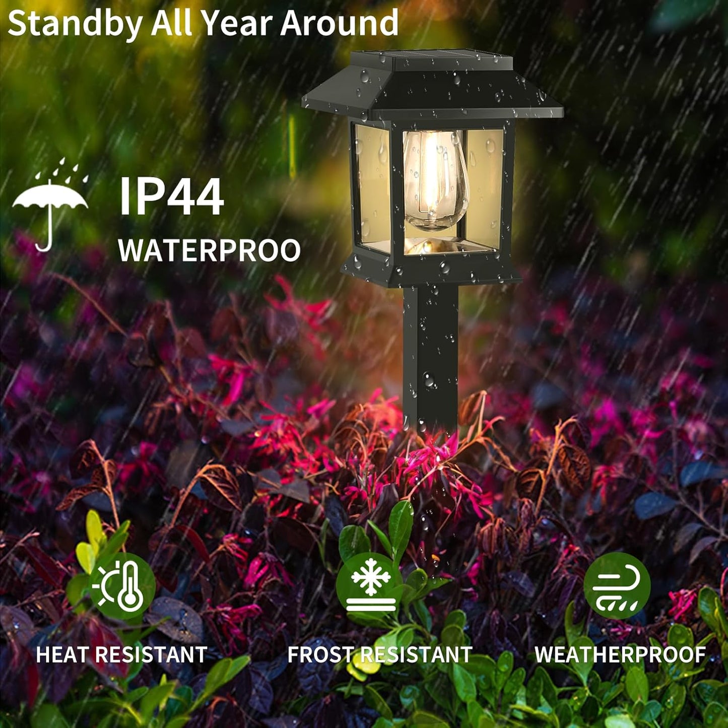 Illuminate Your Outdoors: 12 Pack Waterproof Solar Pathway Lights with Auto On/Off for Garden, Yard, and Patio Decor