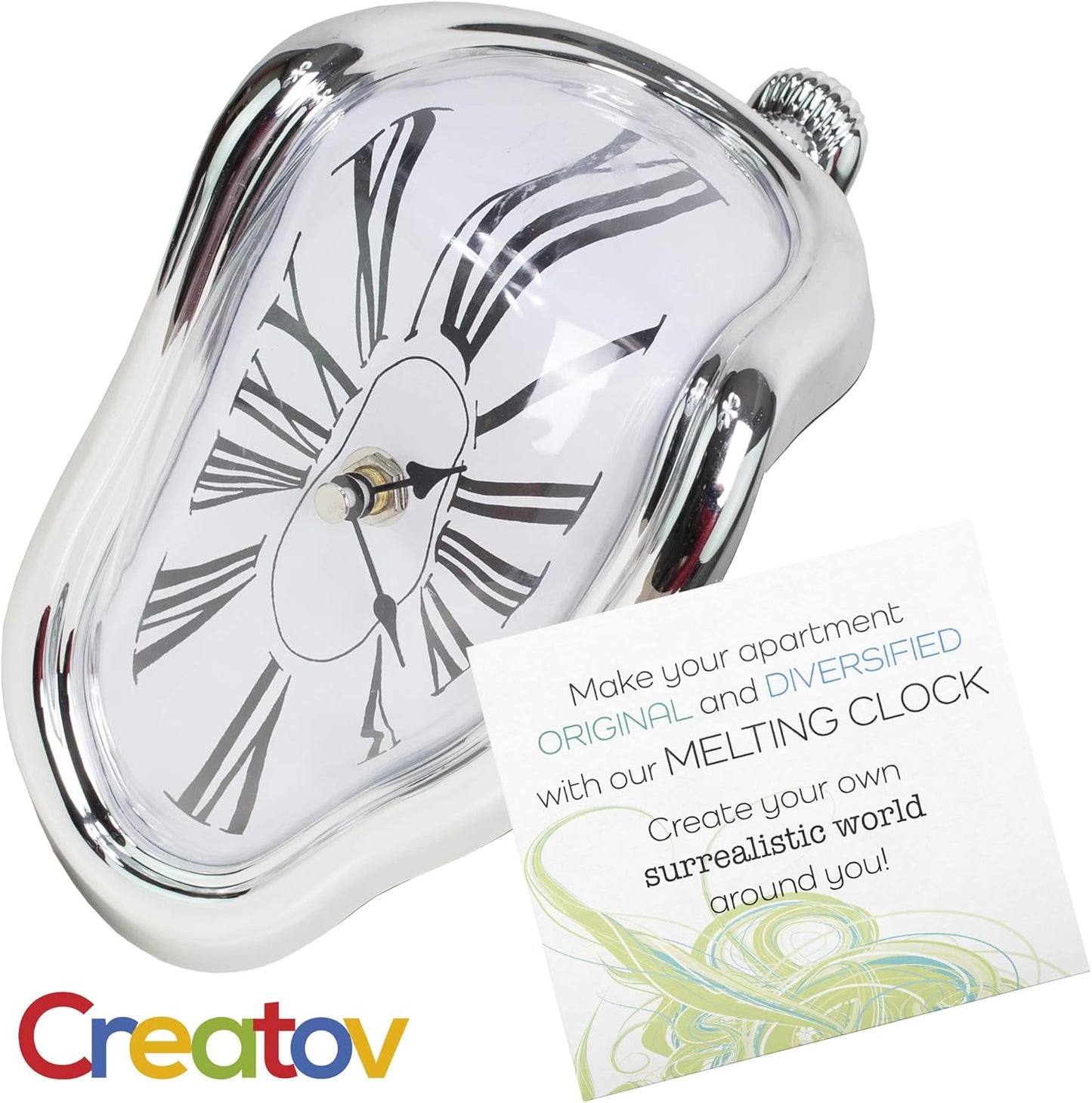 Surreal Dali Melting Clock - Unique Decorative Desk Clock for Home & Office - Perfect Gift Idea!