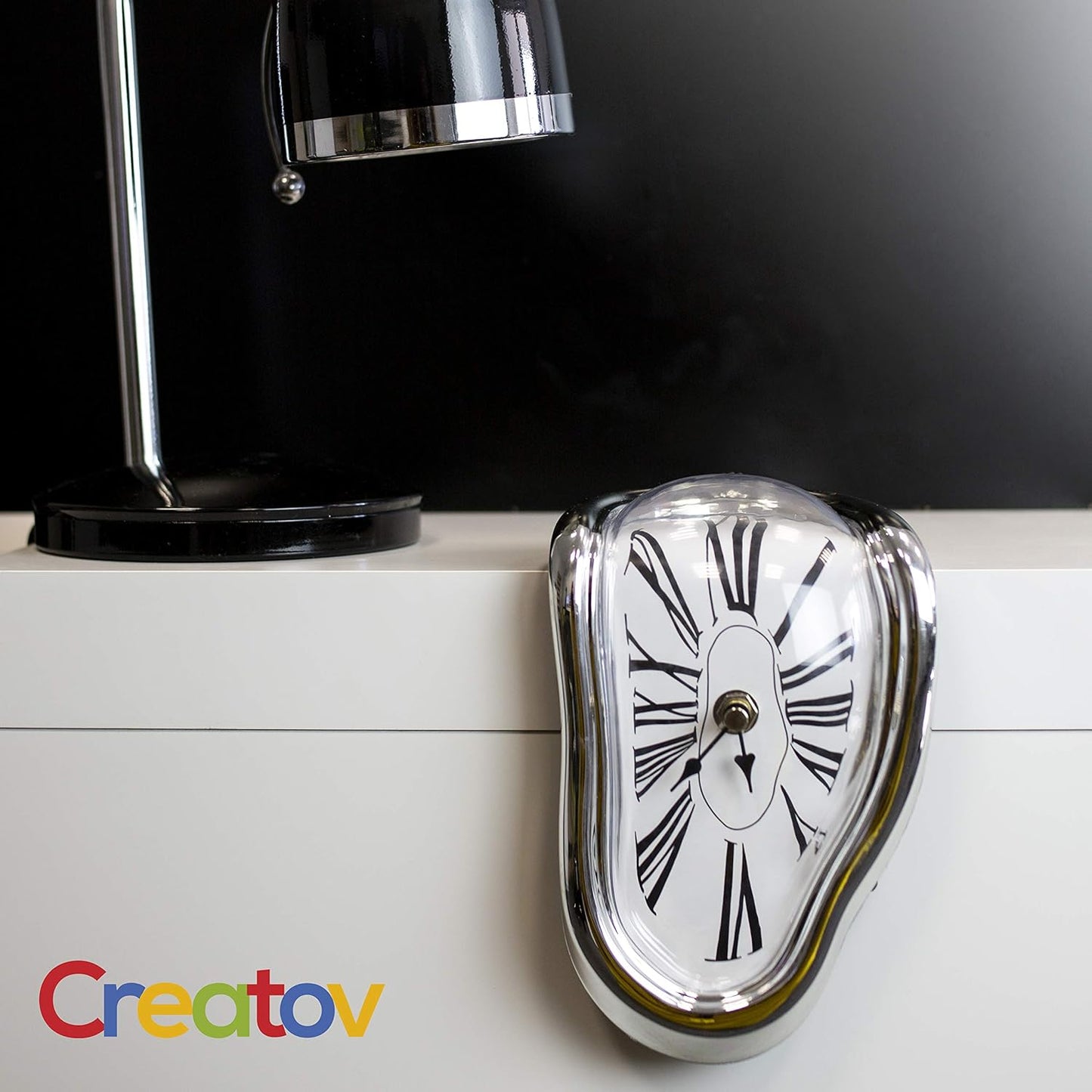 Surreal Dali Melting Clock - Unique Decorative Desk Clock for Home & Office - Perfect Gift Idea!