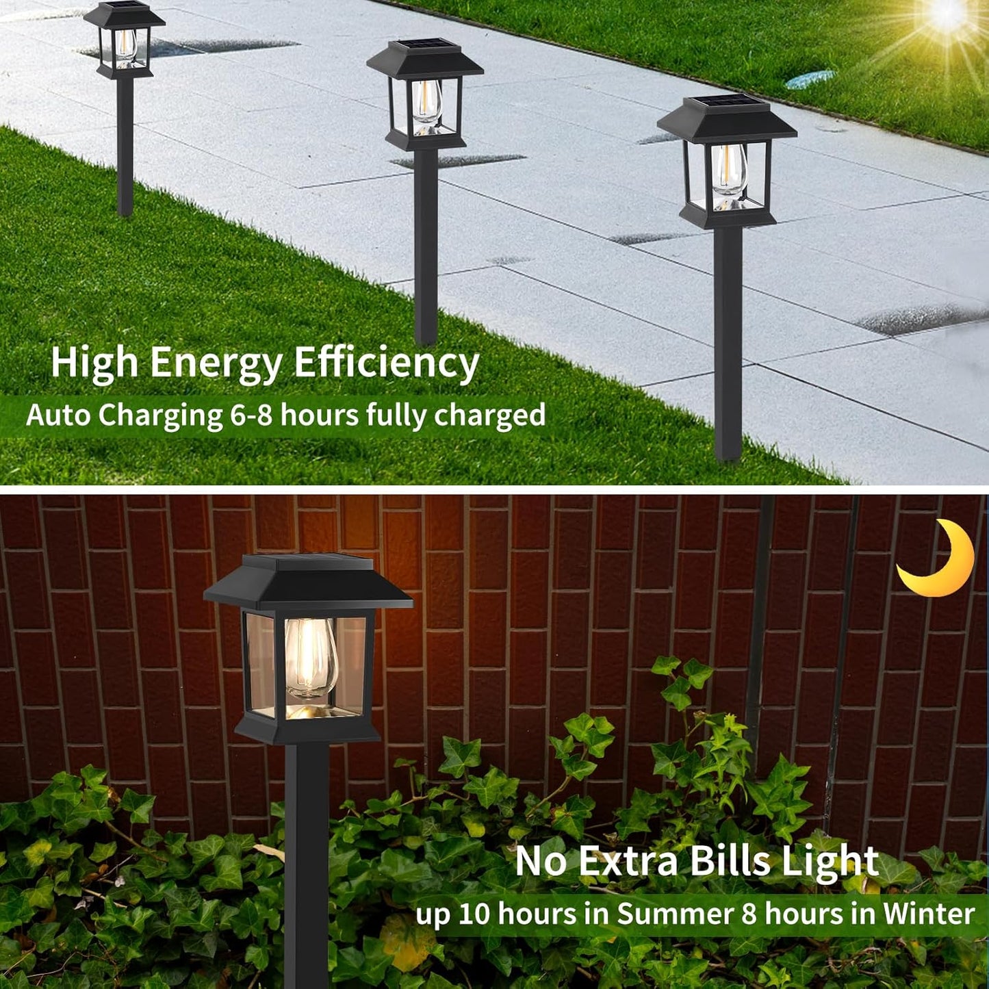 Illuminate Your Outdoors: 12 Pack Waterproof Solar Pathway Lights with Auto On/Off for Garden, Yard, and Patio Decor