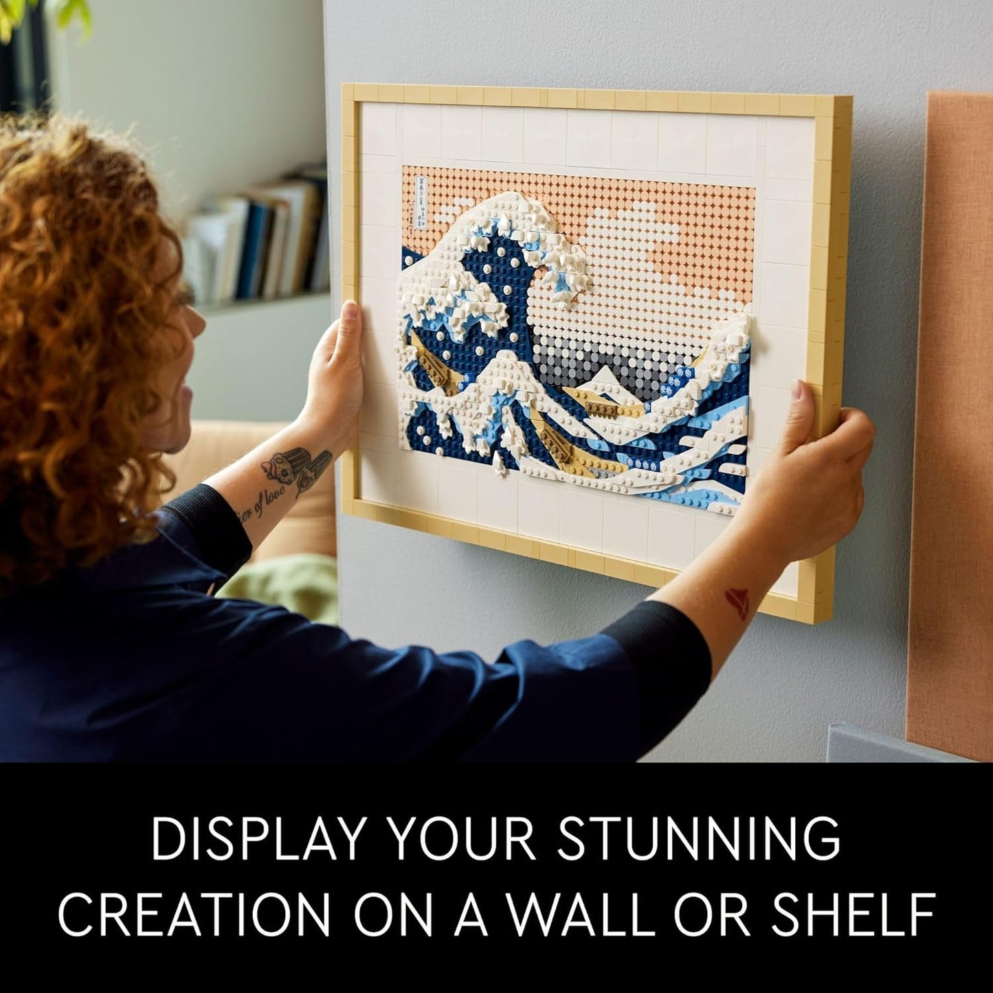 Art Hokusai's Great Wave Framed Wall Art Set - Unique Home Decor & Creative Activity for Adults - Perfect Gift for Men & Women - 31208