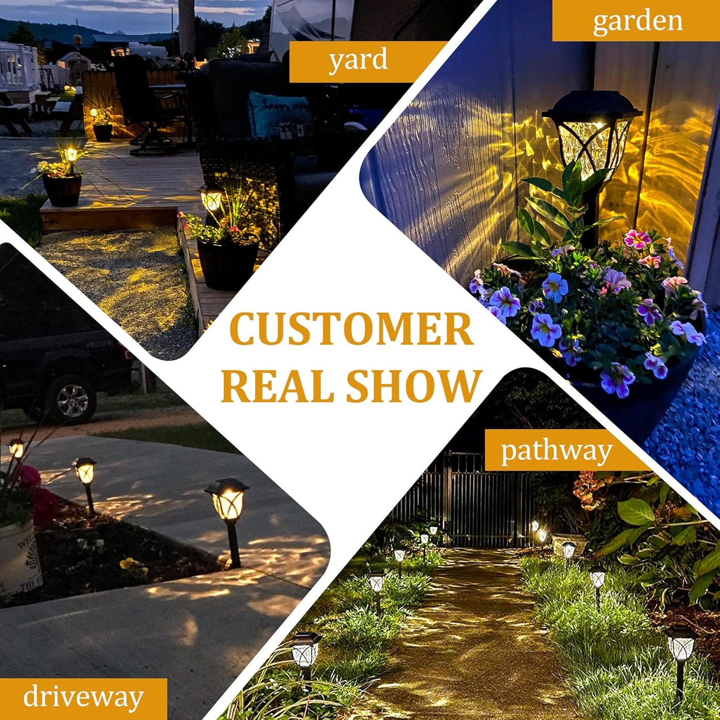 Illuminate Your Outdoors with 6 Pack Solar Garden Lights - Waterproof LED Decor for Yard, Patio, and Walkway (Warm White)