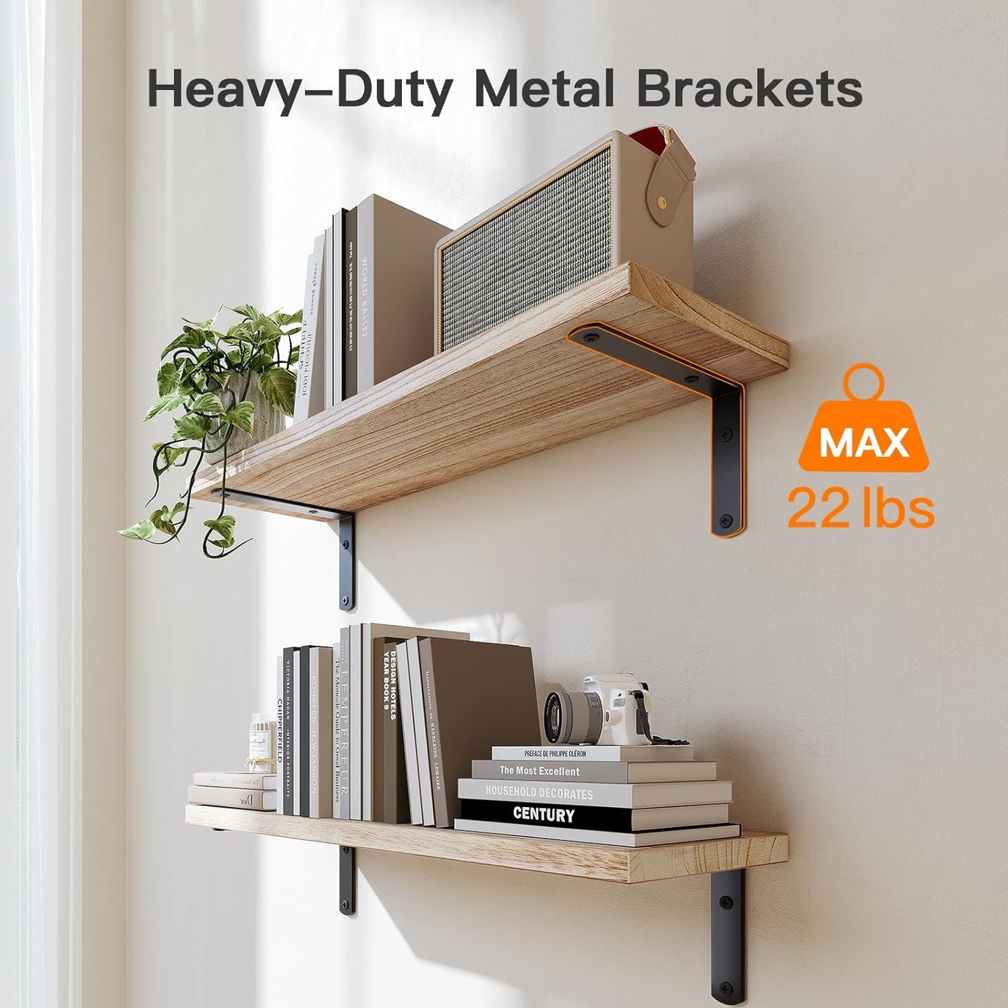 Stylish Natural Wood Over Toilet Shelves with Storage Basket – Perfect for Bathroom, Kitchen, and Living Room Organization & Decor