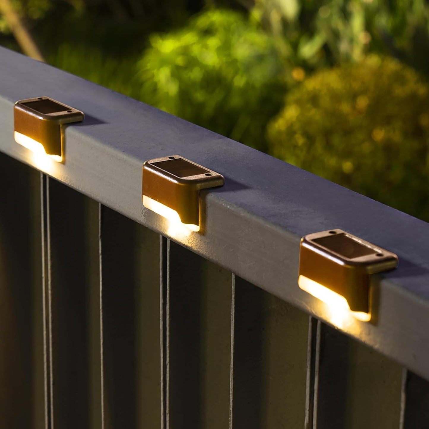 Illuminate Your Outdoors: 16 Pack Solar Deck Lights - Waterproof LED Lights for Stairs, Fences, Yards, Patios, and Pathways (Warm White)