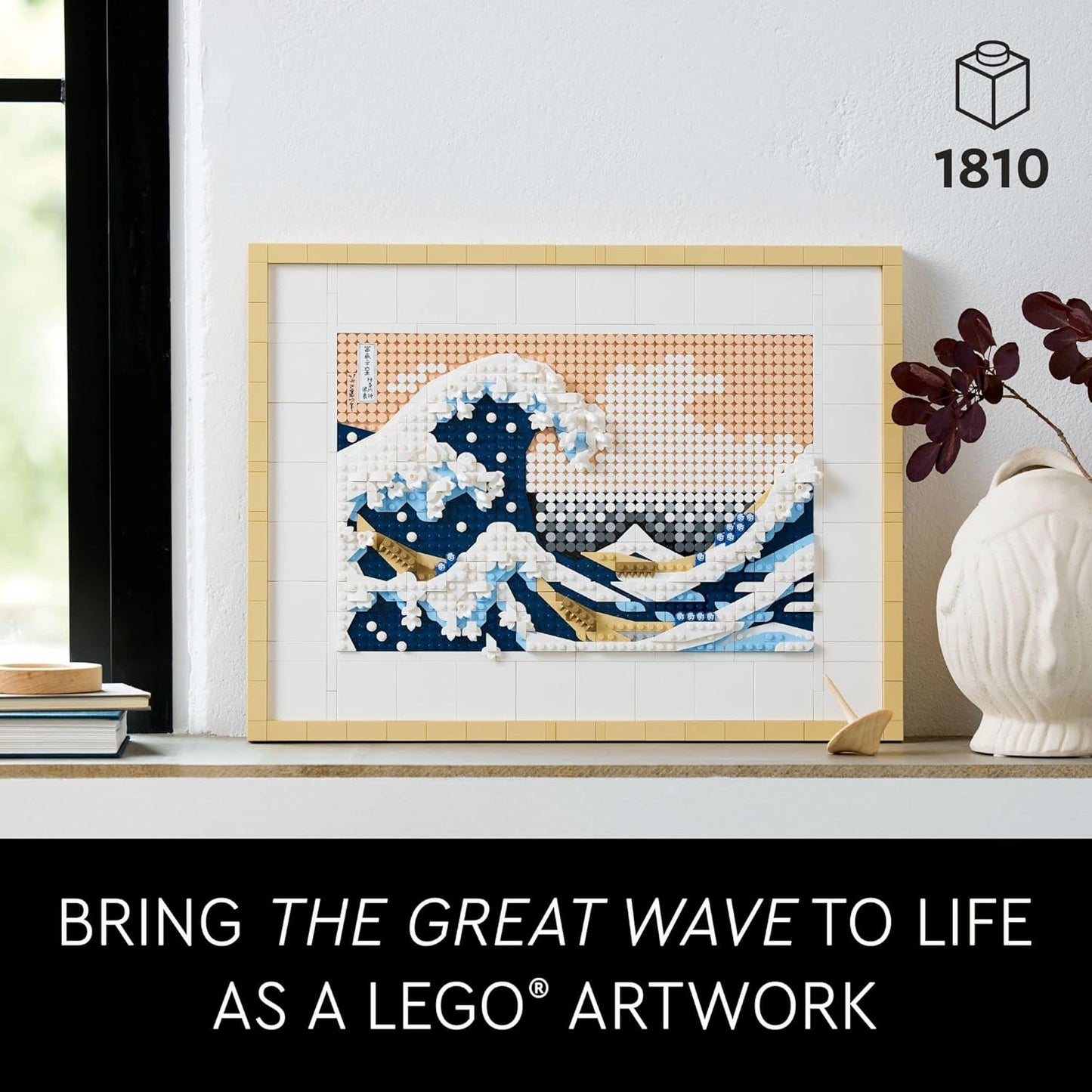 Art Hokusai's Great Wave Framed Wall Art Set - Unique Home Decor & Creative Activity for Adults - Perfect Gift for Men & Women - 31208