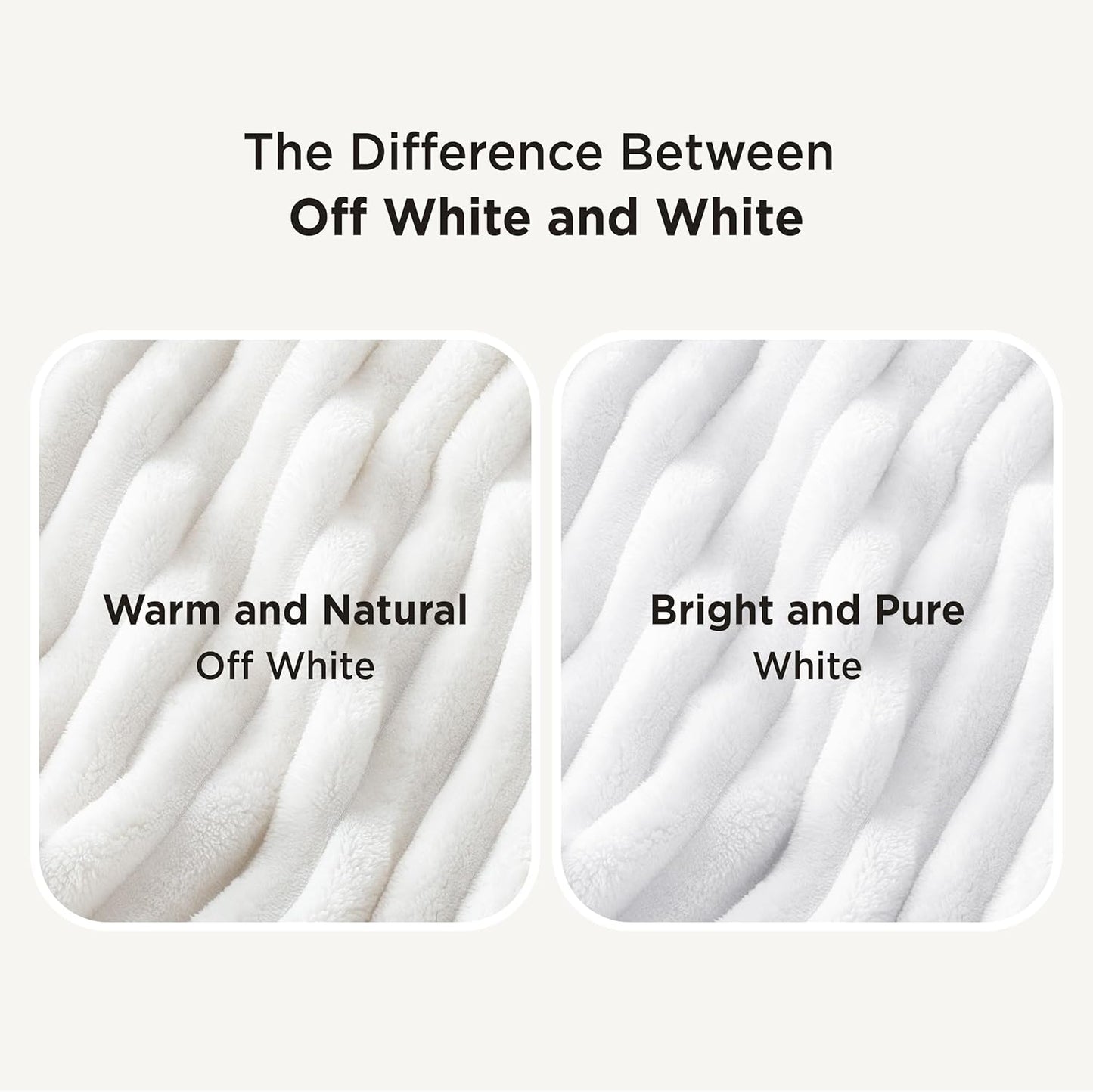 Luxurious White Throw Blanket - Soft Fleece Cozy Blanket for Couch, Perfect Gift for Women, Girls, and Teachers - Stylish Home Decor, 50x60 Inches