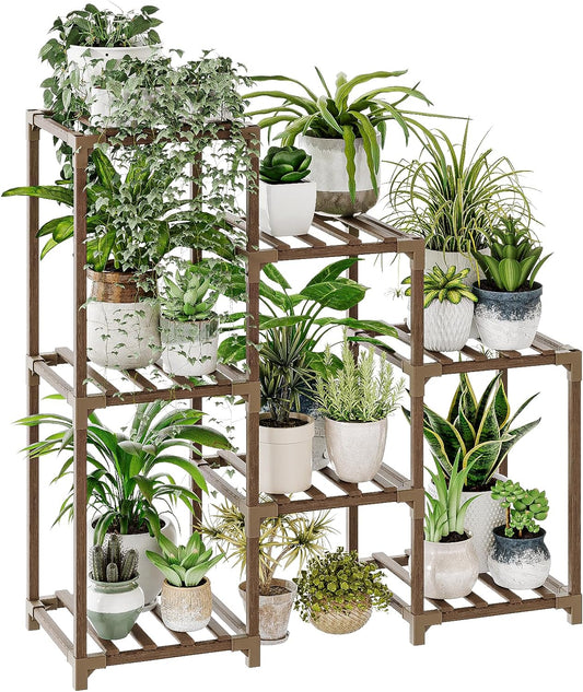 Stylish 3-Tier Indoor & Outdoor Wood Plant Stand - Perfect for Boho Home Decor and Gardening!