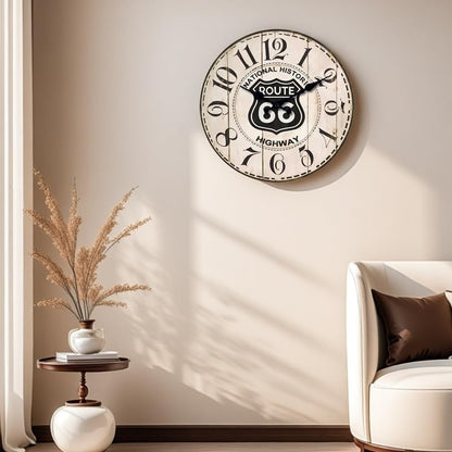 Elegant 12-Inch  Silent Wall Clock with Light Wood Grain Finish and Arabic Numerals - Perfect Decorative Piece for Home or Office