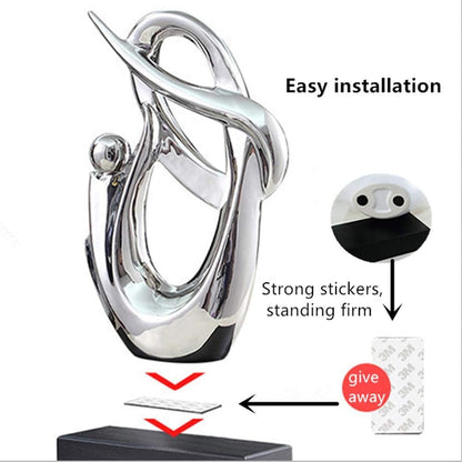 Elegant Silver Ceramic Sculpture - Unique Office Decor & Perfect Gift Idea
