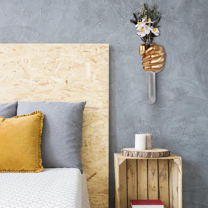 Stunning Gold Wall Sculptures with Hand Vases - Unique Modern Art for Your Home Decor