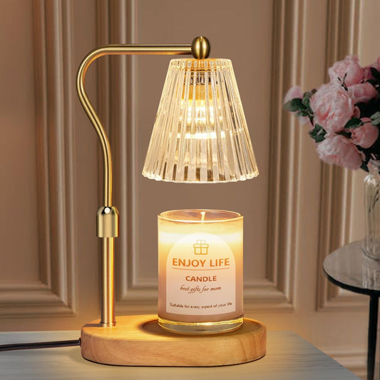 Adjustable Candle Warmer Lamp with Timer & Dimmer - Perfect Vintage Home Decor & Thoughtful Mother's Day Gift for Scented Jars