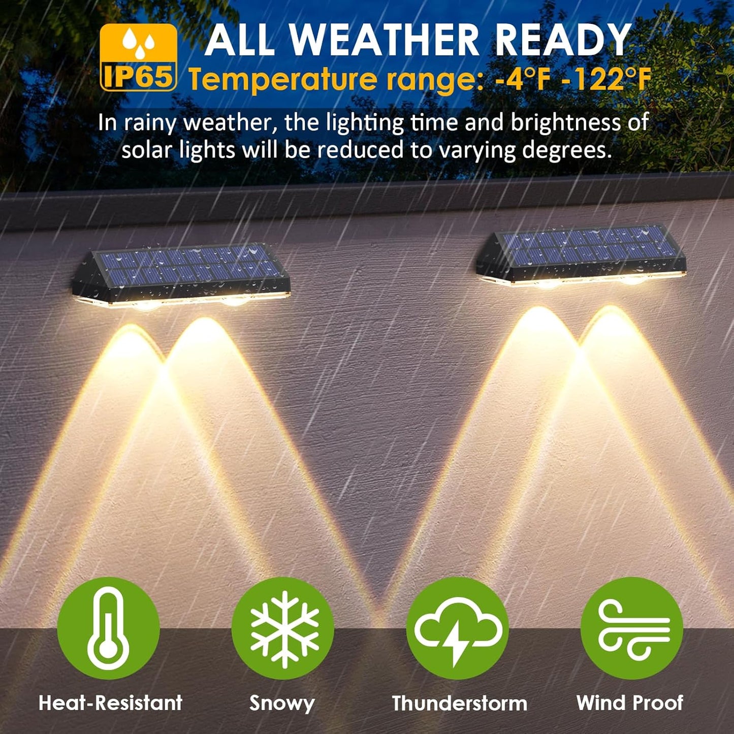 Brighten Your Outdoors with 8 Pack Solar Fence Lights - 3 Color Modes, IP65 Waterproof, Perfect for Patios, Railings, and More!