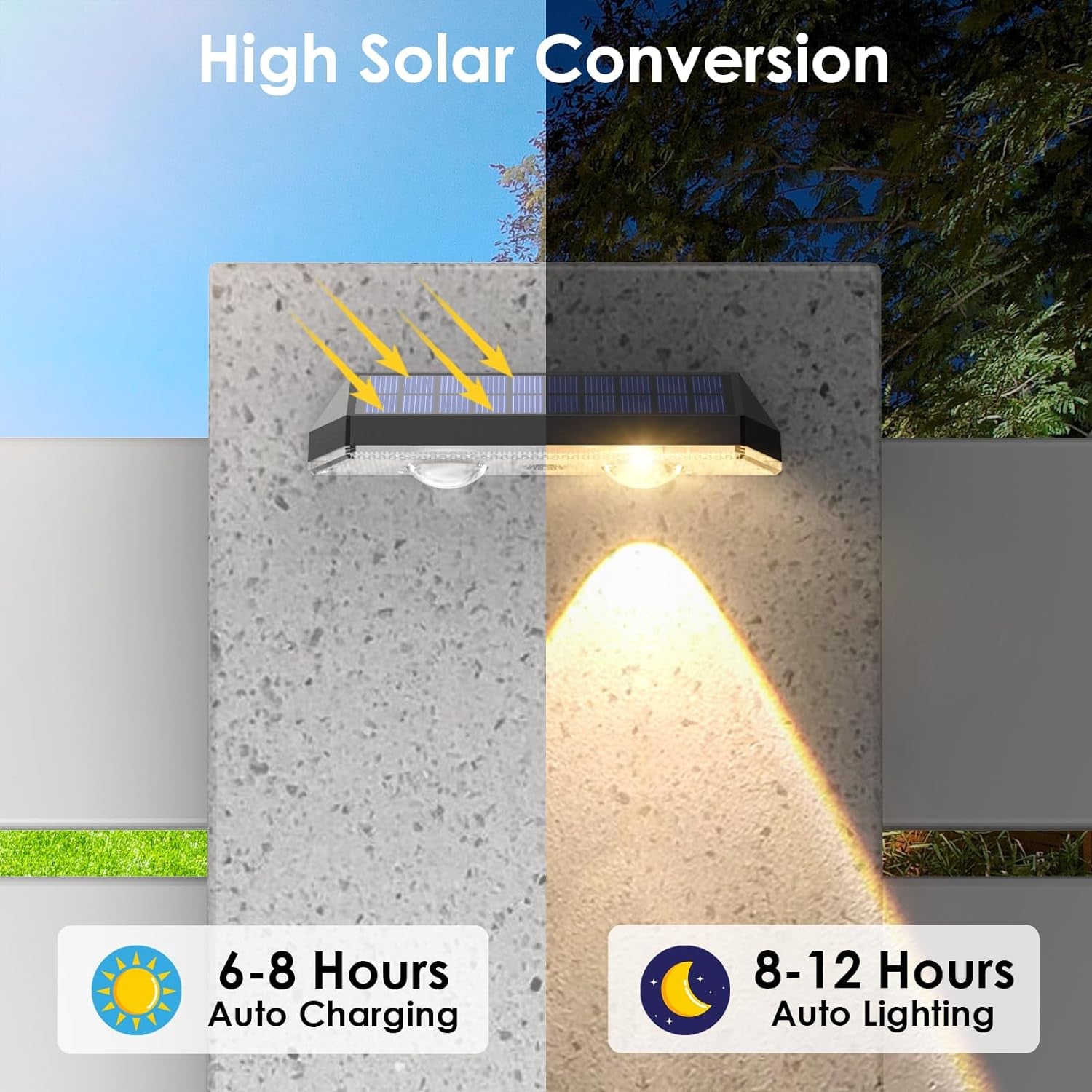 Brighten Your Outdoors with 8 Pack Solar Fence Lights - 3 Color Modes, IP65 Waterproof, Perfect for Patios, Railings, and More!