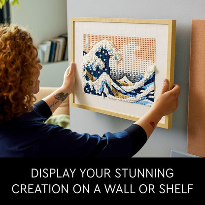 Art Hokusai's Great Wave Framed Wall Art Set - Unique Home Decor & Creative Activity for Adults - Perfect Gift for Men & Women - 31208
