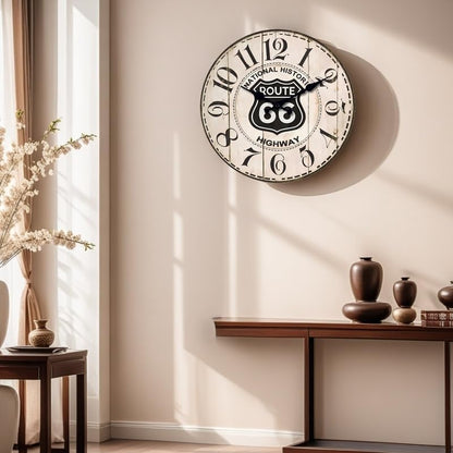 Elegant 12-Inch  Silent Wall Clock with Light Wood Grain Finish and Arabic Numerals - Perfect Decorative Piece for Home or Office