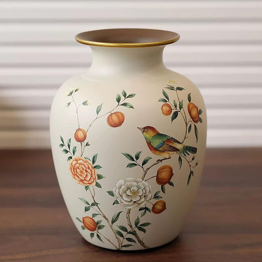 Charming Vintage Ceramic Flower Vase - Perfect Farmhouse Decor for Tables, Shelves, and Centerpieces