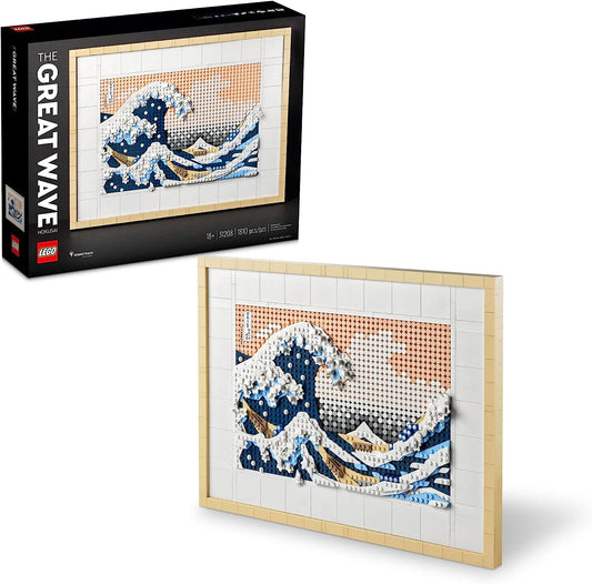 Art Hokusai's Great Wave Framed Wall Art Set - Unique Home Decor & Creative Activity for Adults - Perfect Gift for Men & Women - 31208