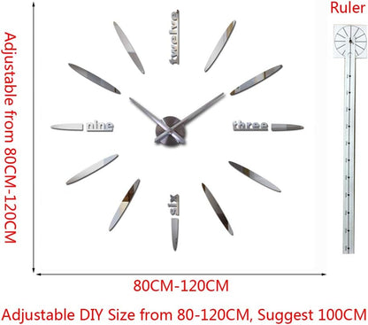 Chic Silent Wall Clock - Stylish Non-Ticking Decor for Home, Office, and More!