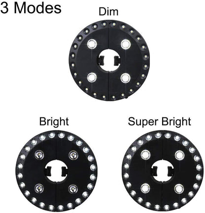 Cordless Patio Umbrella Light with 28 LED Lights - 3 Brightness Modes, Battery Operated for Outdoor and Indoor Use