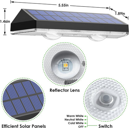Brighten Your Outdoors with 8 Pack Solar Fence Lights - 3 Color Modes, IP65 Waterproof, Perfect for Patios, Railings, and More!