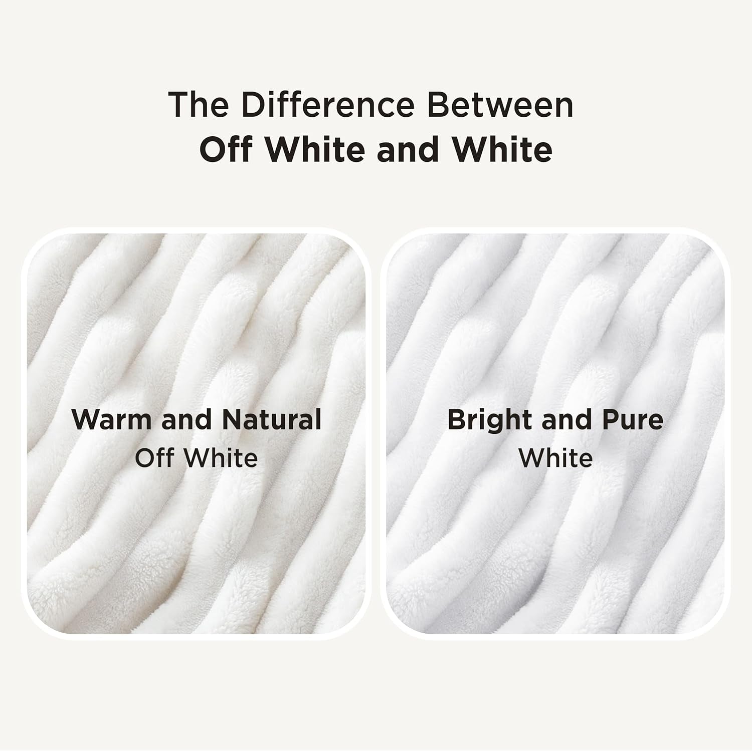 Luxurious  White Throw Blanket - Soft Fleece Cozy Blanket for Couch, Perfect Gift for Women, Girls, and Teachers - Stylish Home Decor, 50x60 Inches