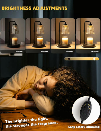 Dimmable Candle Warmer Lamp with Timer - Perfect Birthday & Housewarming Gift for Moms and Women - Stylish Wax Melt Warmer for Jar Candles